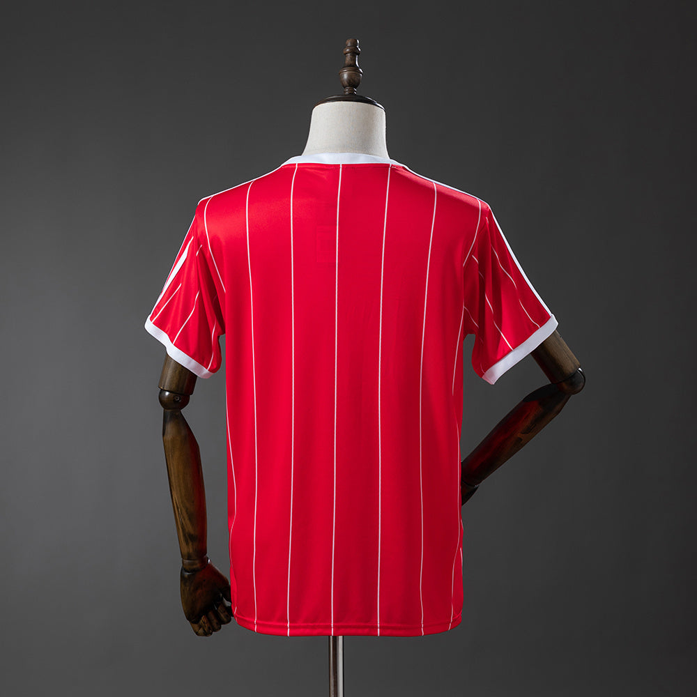 Camisola Real Saragoça 1983-84 Alternativa Vermelha Versão Adepto