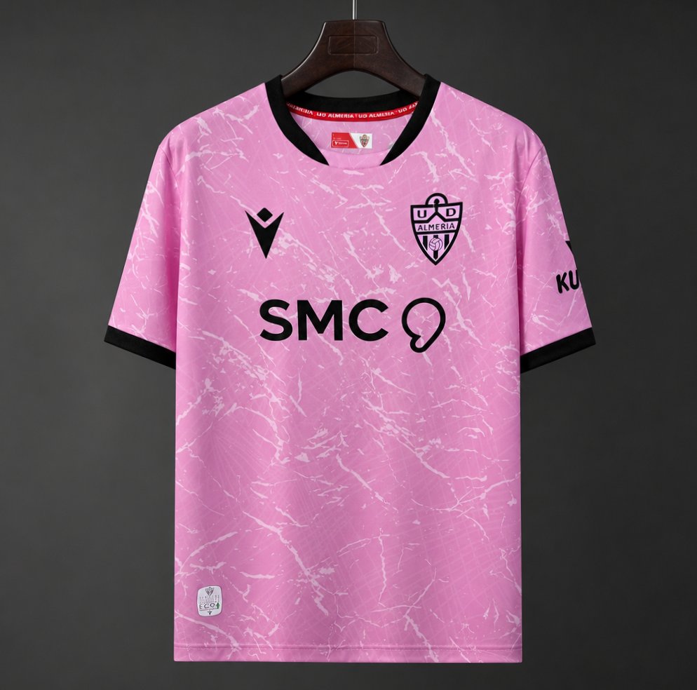 Camisola UD Almeria 2026-27 Alternativa Rosa Versão Adepto