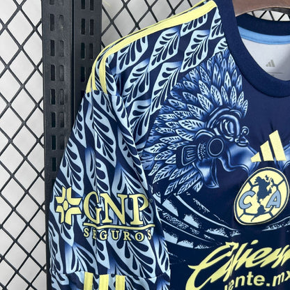 Camisola Manga Comprida CF America 2025-26 Alternativa Azul Versão Adepto