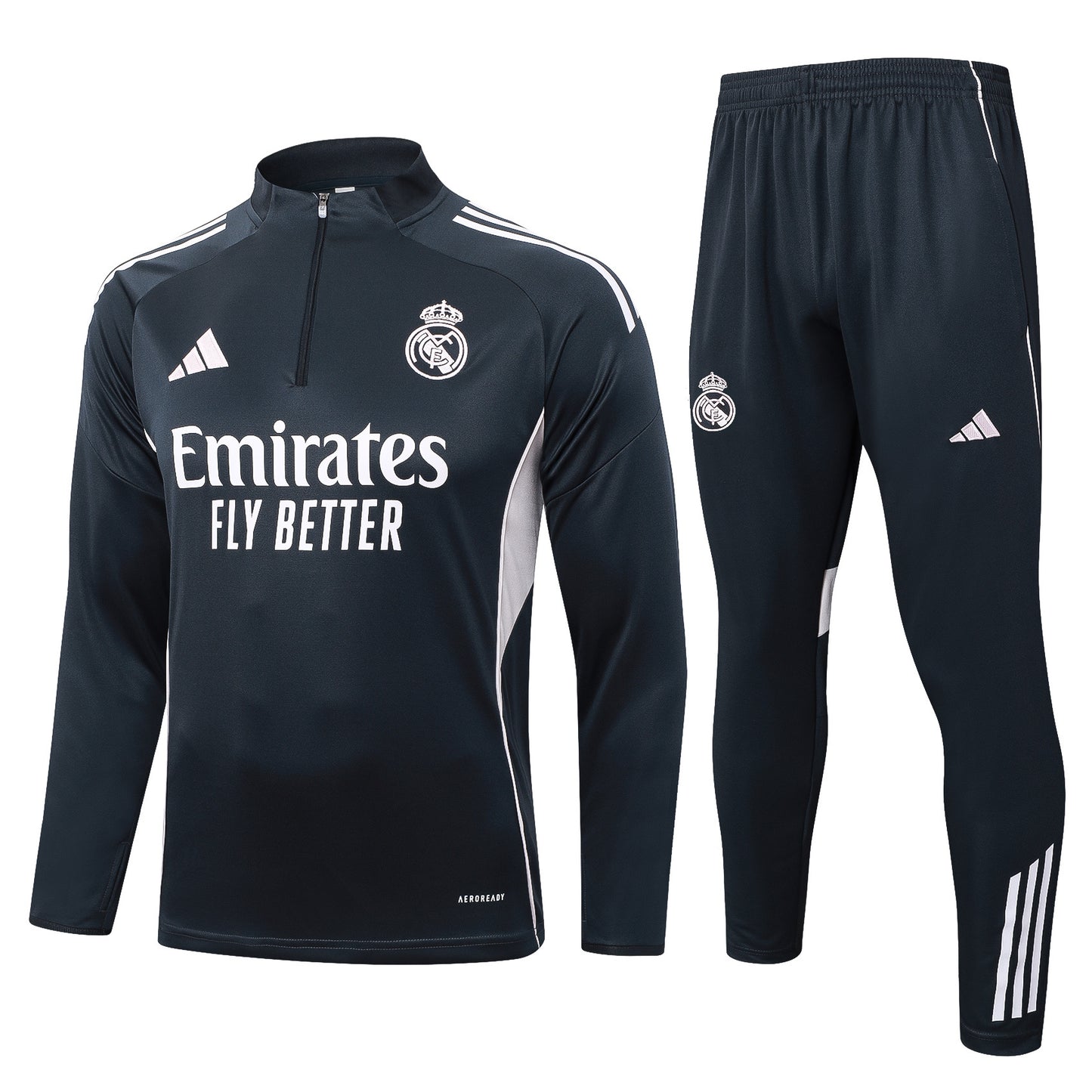 Fato de Treino Real Madrid CF 2025-26 - Camisola com Fecho