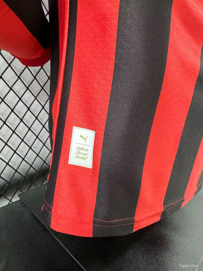 Camisola Manga Comprida Ac Milan 2024-25 Edição Especial 125º Aniversario Versão Jogador