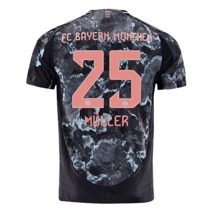 Camisola FC Bayern Munique 2024-25 Alternativa Preta Versão Adepto MULLER #25