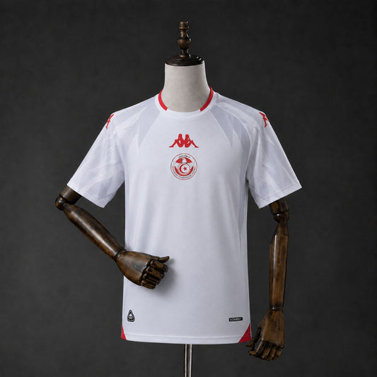 Camisola Tunisia 2026 Alternativa Branca Versão Adepto