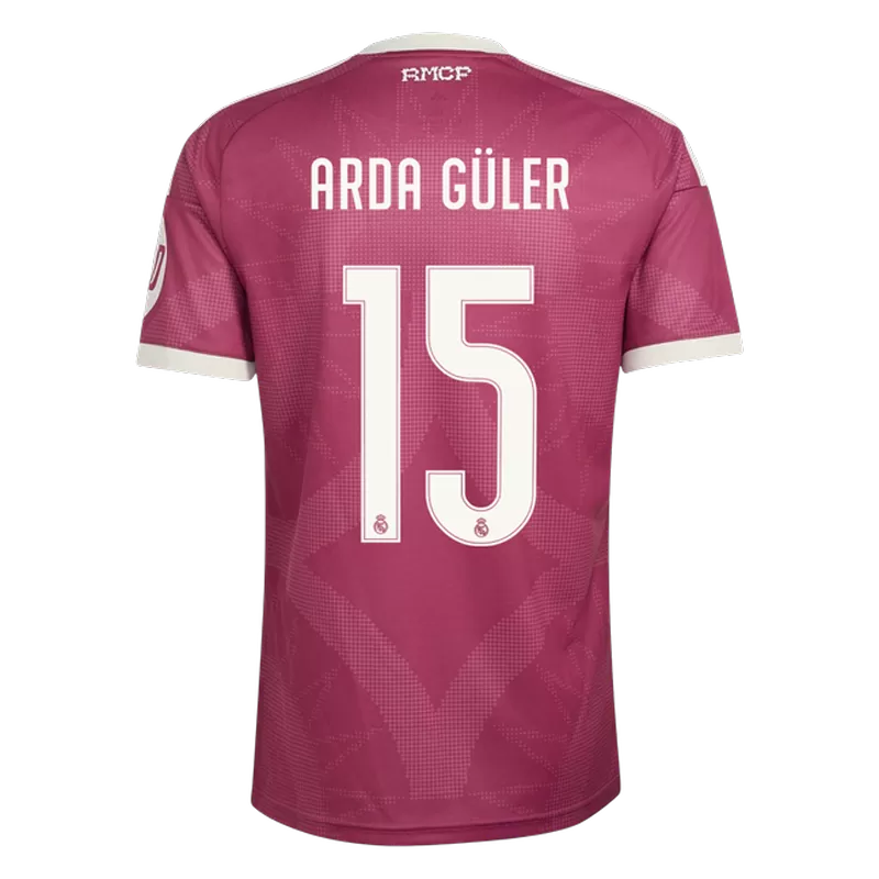 Camisola Real Madrid CF 2026-27 Alternativa Vermelha Versão Adepto ARDA GÜLER #15