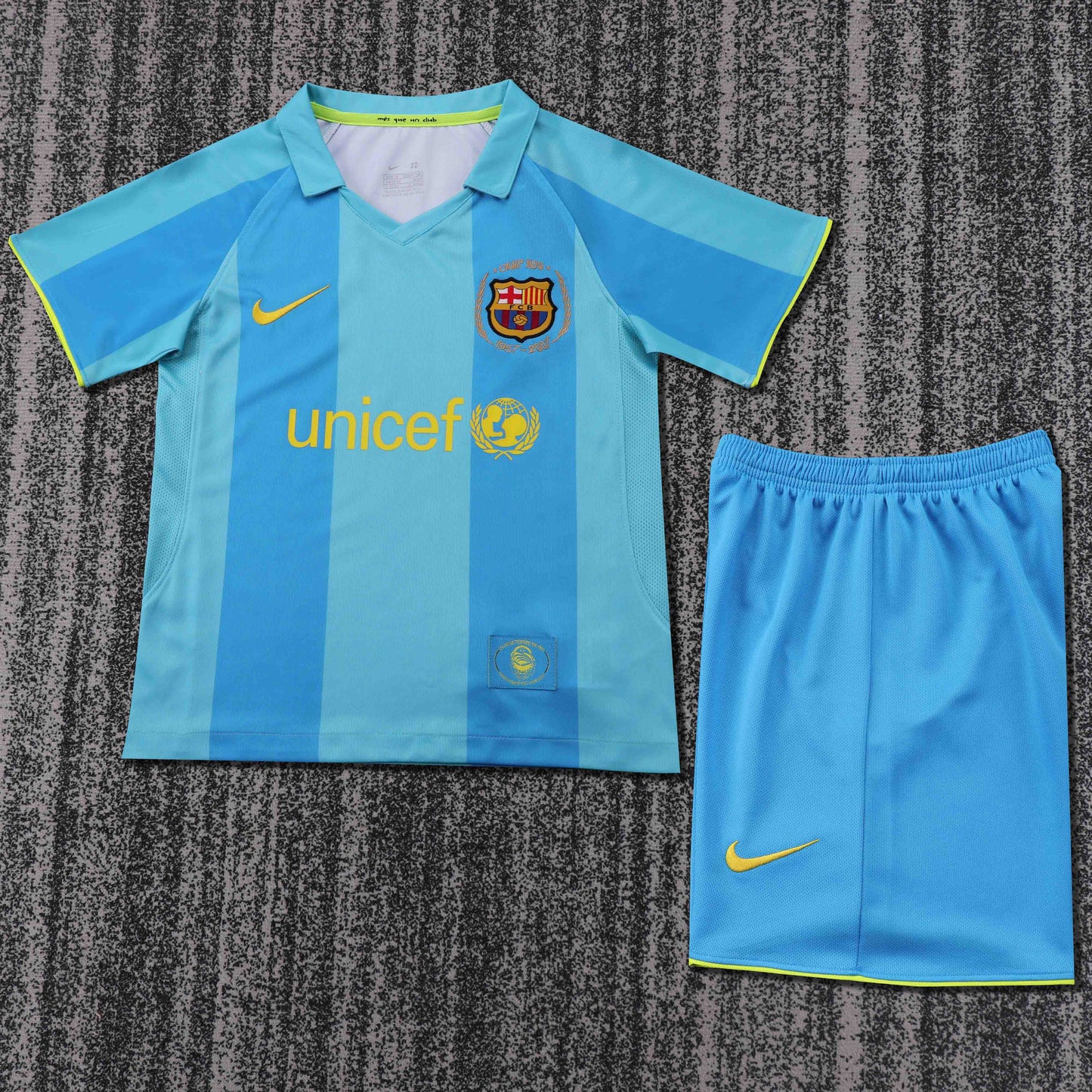 Kit Criança FC Barcelona 2007-08 Alternativo