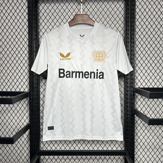 Camisola Bayer 04 Leverkusen 2024-25 Alternativa Branca Versão Adepto