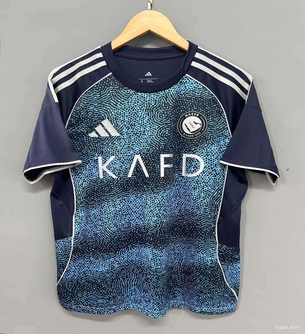 Camisola Al-Nassr FC 2025-26 Alternativa Azul Versão Adepto
