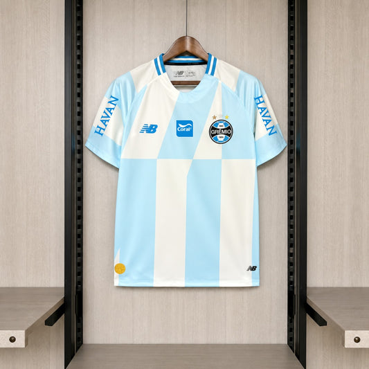 Camisola Gremio 2026-27 Alternativa Azul Versão Adepto Todos Patrocinadores
