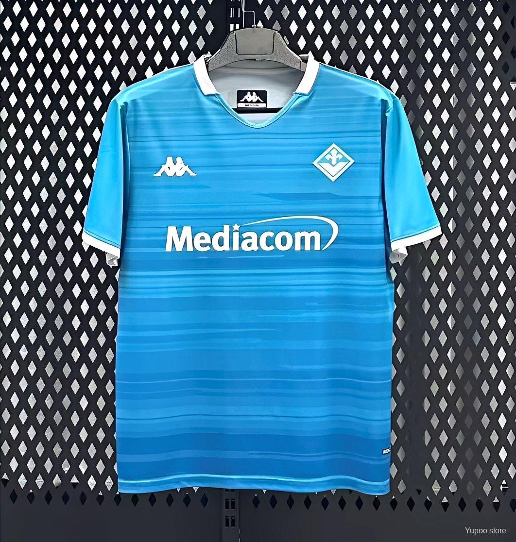 Camisola ACF Fiorentina 2025-26 Alternativa Azul Versão Adepto