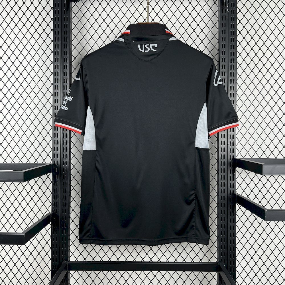 Camisola US Cremonese 2025-26 Alternativa Preta Versão Adepto