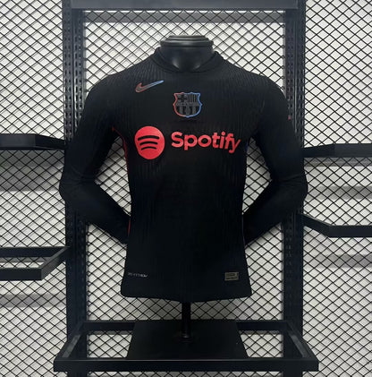 Camisola Manga Comprida FC Barcelona 2024-25 Alternativa Preta Versão Jogador