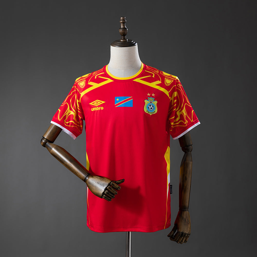 Camisola RD Congo 2026 Alternativa Vermelha Versão Adepto