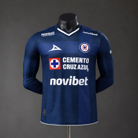 Camisola Manga Comprida CD Cruz Azul 2026-27 Alternativa Azul Versão Jogador