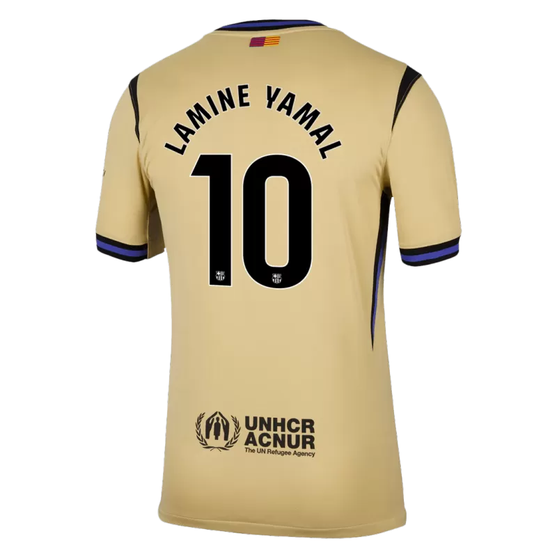 Camisola FC Barcelona 2025-26 Alternativa Amarela Versão Adepto LAMINE YAMAL #10