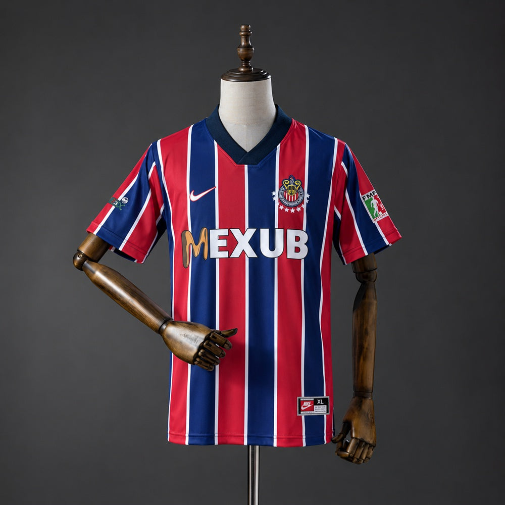 Camisola CD Chivas 1997-98 Alternativa Riscas Versão Adepto