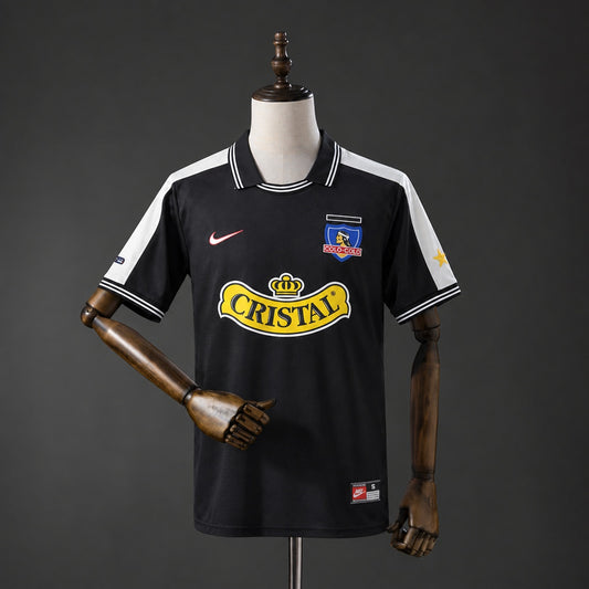 Camisola CSD Colo Colo 1998-99 Alternativa Preta Versão Adepto