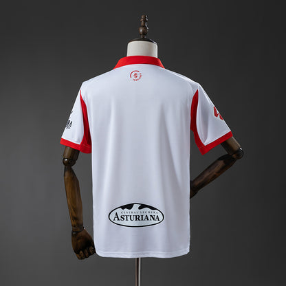 Camisola Real Sporting de Gijón 2025-26 Alternativa Branca Versão Adepto