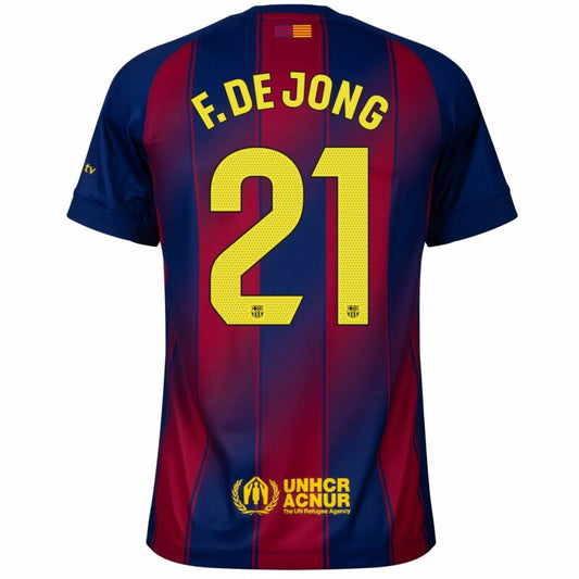 Camisola FC Barcelona 2025-26 Principal Versão Adepto F. DE JONG #21