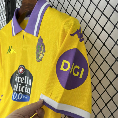 Camisola Real Valladolid CF 2025-26 Alternativa Amarela Versão Adepto
