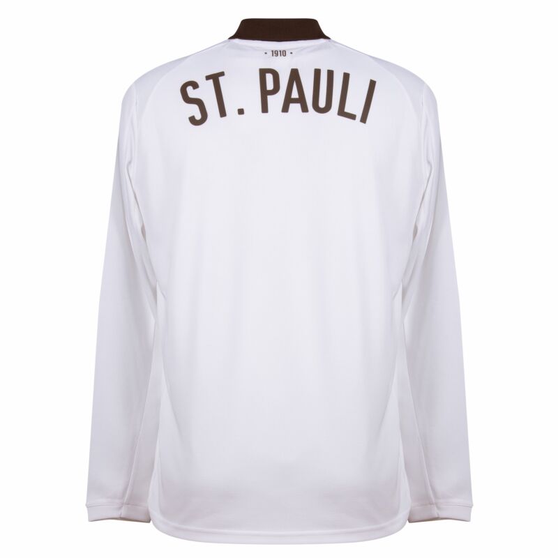 Camisola Manga Comprida FC St. Pauli 2025-26 Alternativa Branca Versão Adepto