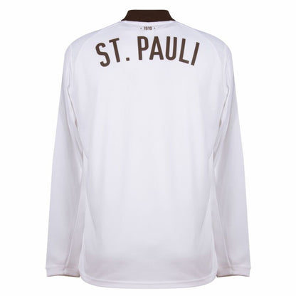 Camisola Manga Comprida FC St. Pauli 2025-26 Alternativa Branca Versão Adepto