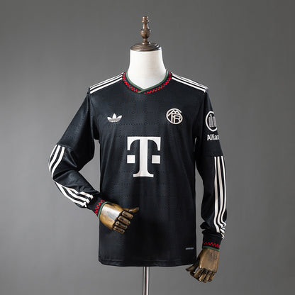 Camisola Manga Comprida FC Bayern Munique 2025-26 Alternativa Preta Versão Adepto