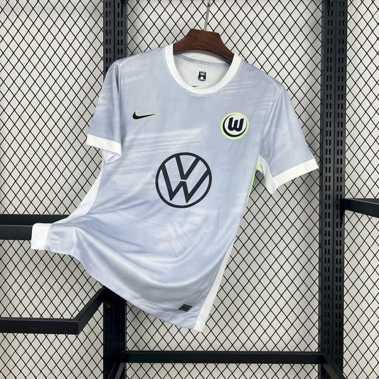 Camisola VfL Wolfsburg 2025-26 Alternativa Cinzenta Versão Adepto