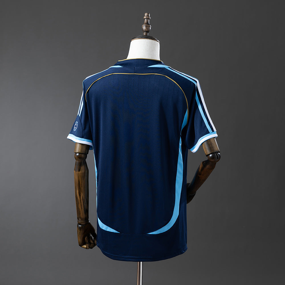 Camisola Argentina 2006 Alternativa Azul Versão Adepto
