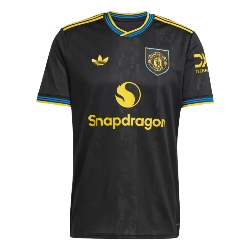 Camisola M-United 2025-26 Alternativa Preta Versão Adepto