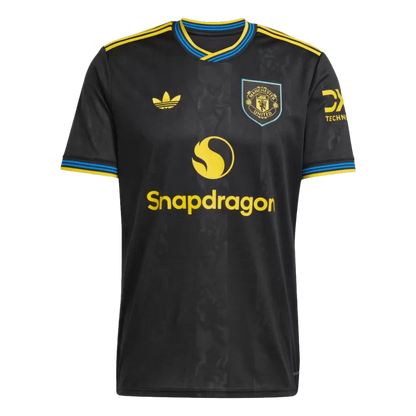 Camisola M-United 2025-26 Alternativa Preta Versão Adepto
