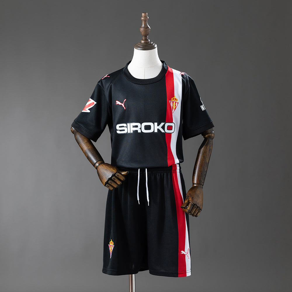 Kit Criança Real Sporting de Gijón 2025-26 Alternativo