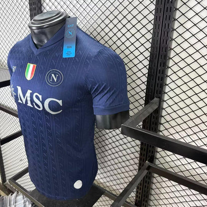 Camisola Napoles 2025-26 Alternativa Azul UCL Versão Jogador