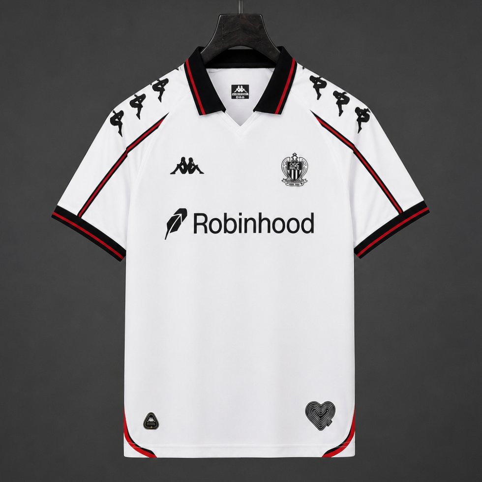 Camisola OGC Nice 2026-27 Alternativa Branca Versão Adepto