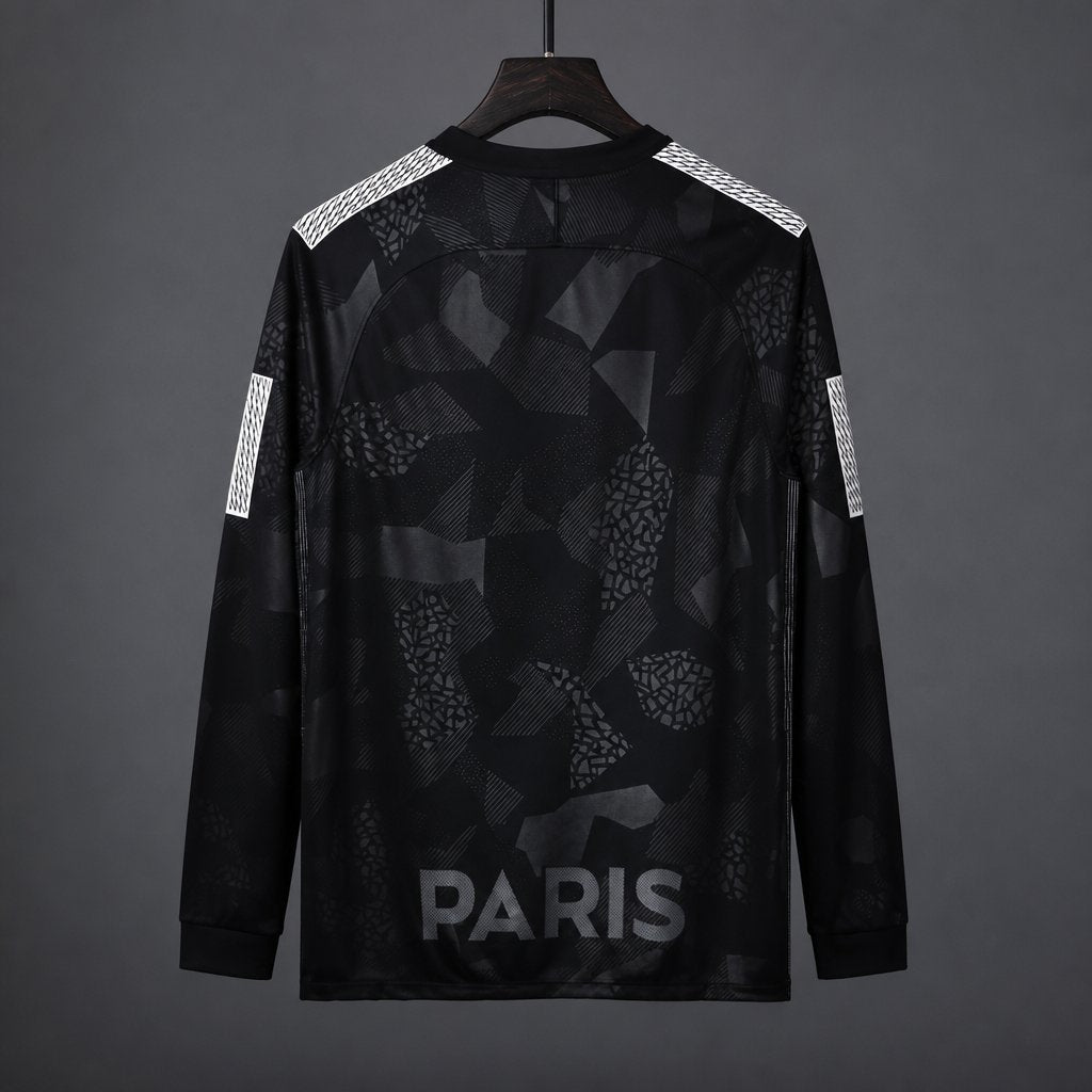 Camisola Manga Comprida FC Paris Saint-Germain 2017-18 Alternativa Preta Versão Adepto
