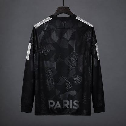 Camisola Manga Comprida FC Paris Saint-Germain 2017-18 Alternativa Preta Versão Adepto
