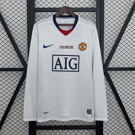 Camisola Manga Comprida M-United 2008-09 Alternativa Final UCL