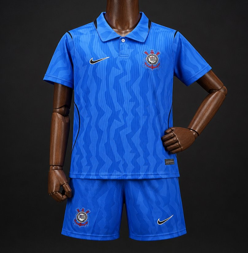 Kit Criança SC Corinthians 2026-27 Alternativo Azul