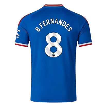 Camisola M-UNITED 2026-27 Alternativa Azul Versão Adepto B. FERNANDES #8