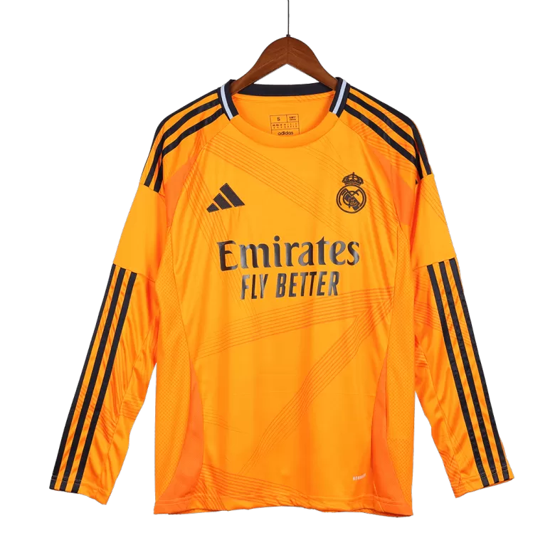 Camisola Manga Comprida Real Madrid CF  2024-25 Alternativa Laranja Versão Adepto