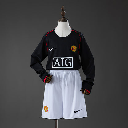 Kit Criança Manga Comprida M-UNITED 2007-08 Alternativo
