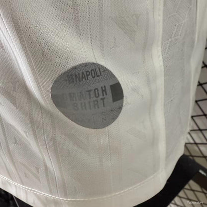 Camisola Napoles 2025-26 Alternativa Branca UCL Versão Jogador