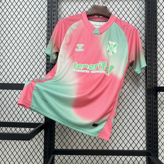 Camisola CD Tenerife 2025-26 Alternativa Rosa Versão Adepto
