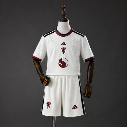 Kit Criança M-UNITED 2026-27 Alternativo Branco