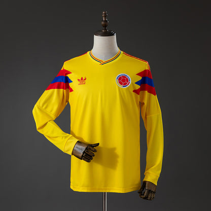 Camisola Manga Comprida Colombia 1990 Principal Versão Adepto
