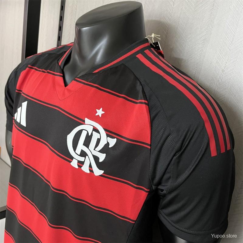 Camisola CR Flamengo 2025-26 Principal Lisa Versão Jogador