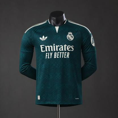 Camisola Manga Comprida Real Madrid CF 2026-27 Alternativa Verde Versão Jogador