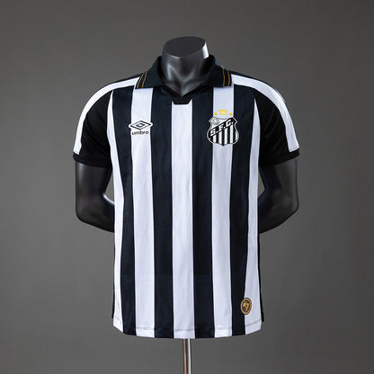 Camisola Santos FC 2026-27 Alternativa Preta/Branca Lisa Versão Jogador