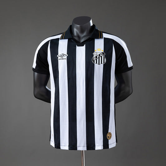 Camisola Santos FC 2026-27 Alternativa Preta/Branca Lisa Versão Jogador