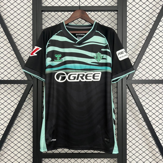 Camisola Real Bétis 2025-26 Alternativa Preta Versão Adepto