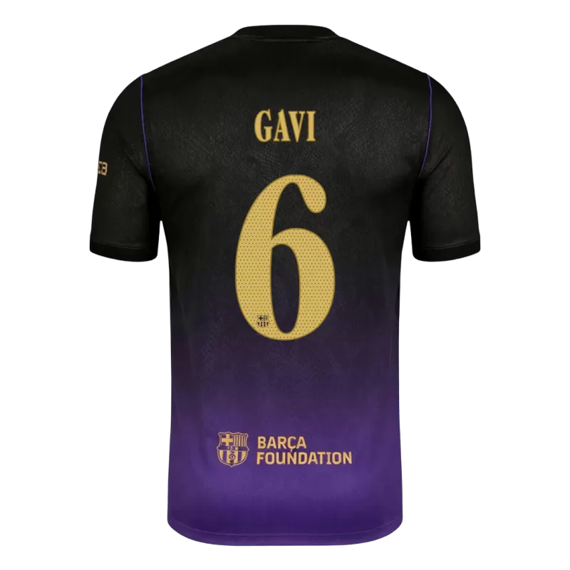 Camisola FC Barcelona 2026-27 Alternativa Roxa UCL Versão Adepto GAVI #6